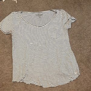 Hollister black and white striped shirt